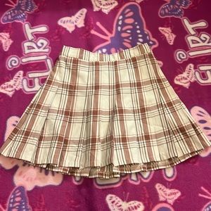 aerie plaid pleated skirt
